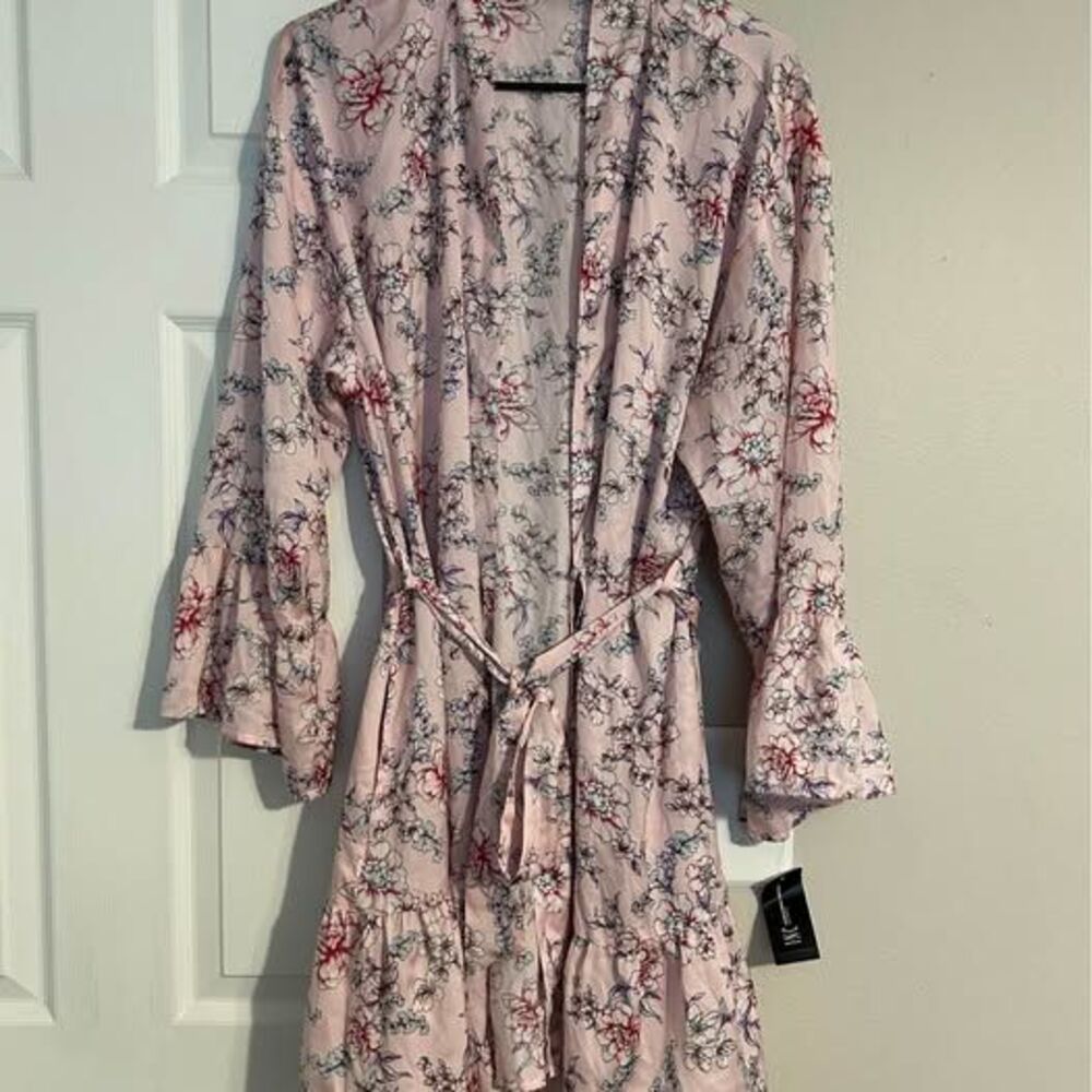 INC International Concepts Floral Short Robe - Size Large